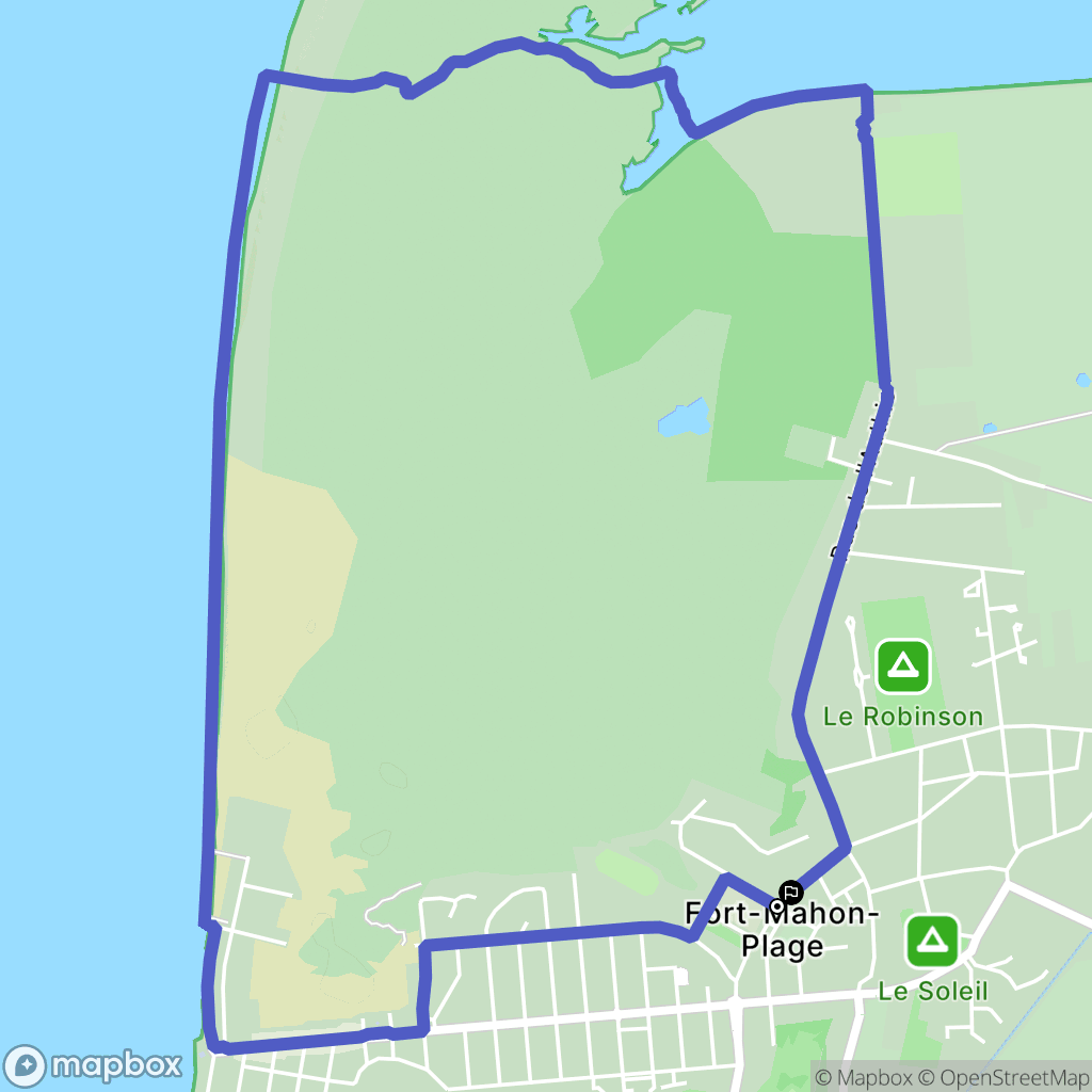 Fort-Mahon-Plage : carte du parcours de randonnée - France
