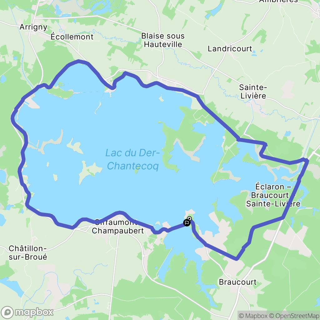Éclaron-Braucourt-Sainte-Livière : carte du parcours de randonnée - France