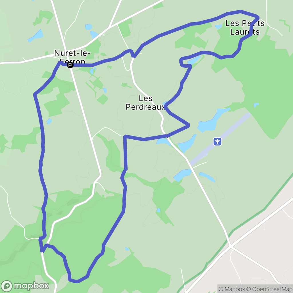 Nuret-le-Ferron : carte du parcours de randonnée - France