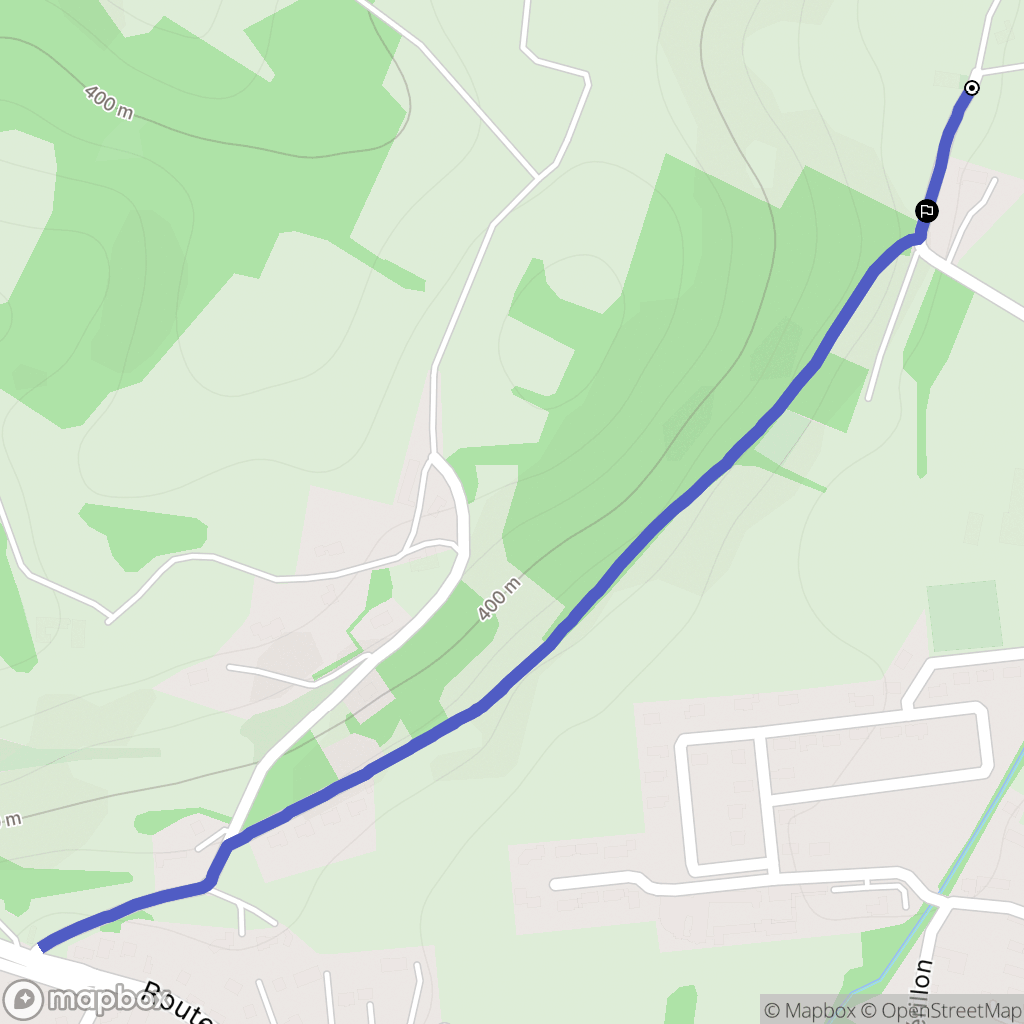 Ossun : carte du parcours de randonnée - France
