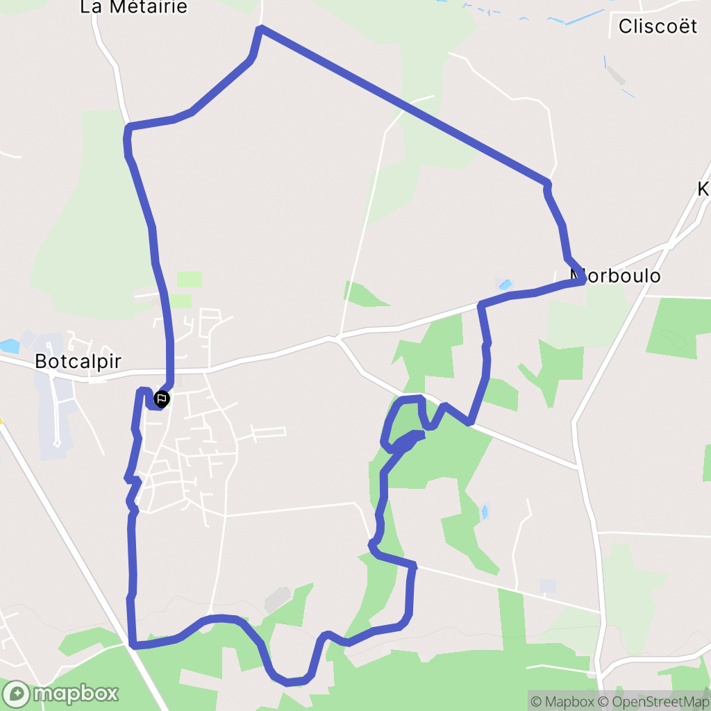 Locqueltas : carte du parcours de randonnée - France