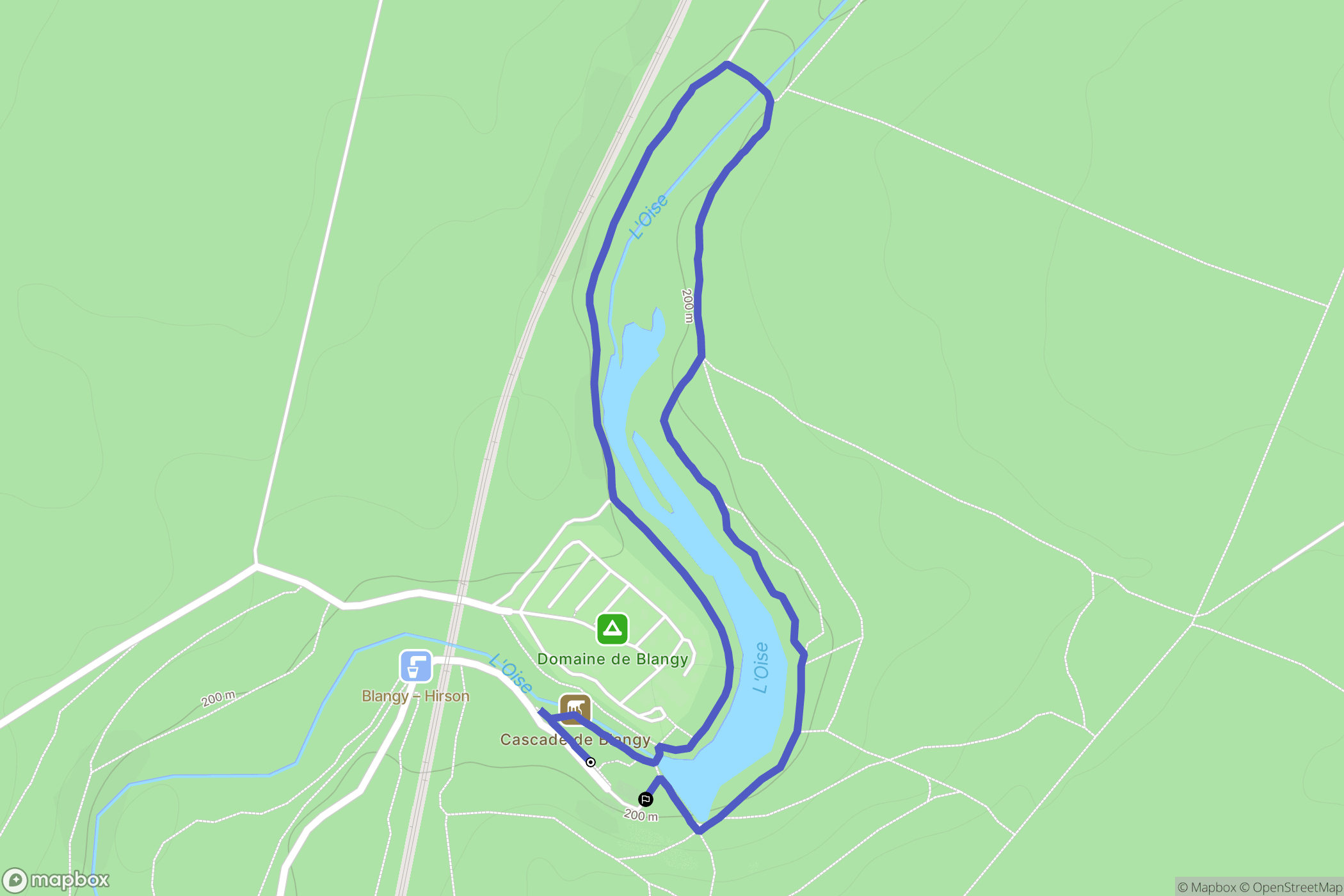 Hirson : carte du parcours de randonnée - France