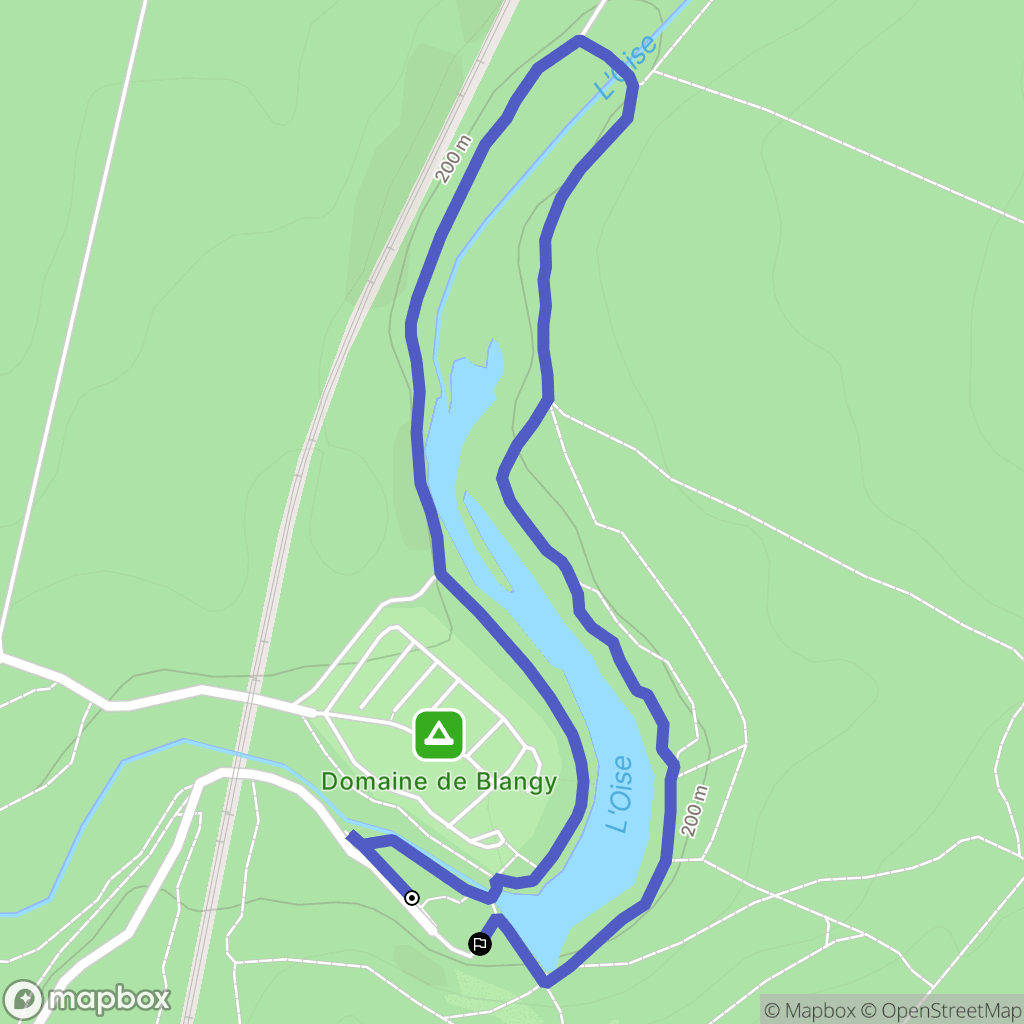 Hirson : carte du parcours de randonnée - France