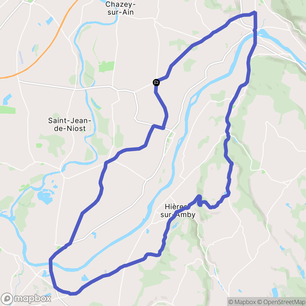 Sainte-Julie : carte du parcours de randonnée - France