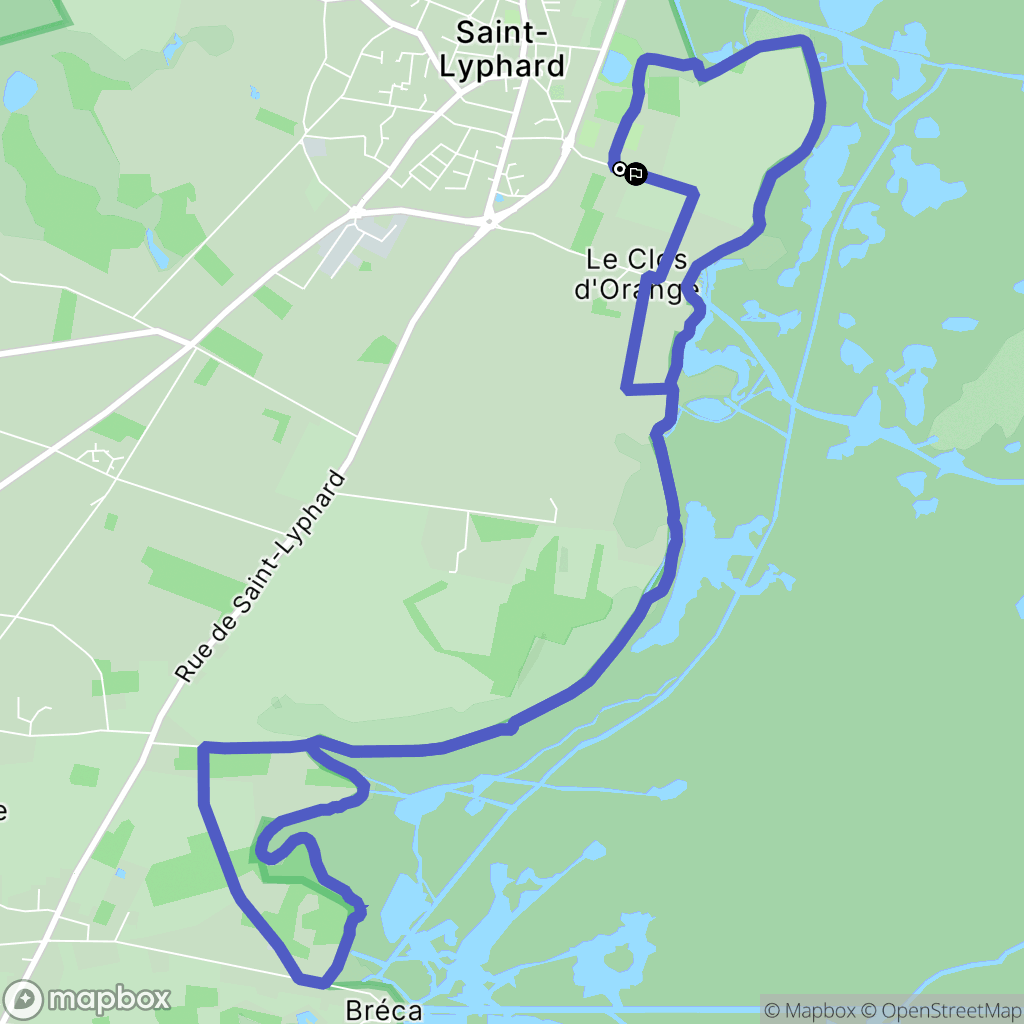 Saint-Lyphard : carte du parcours de randonnée - France