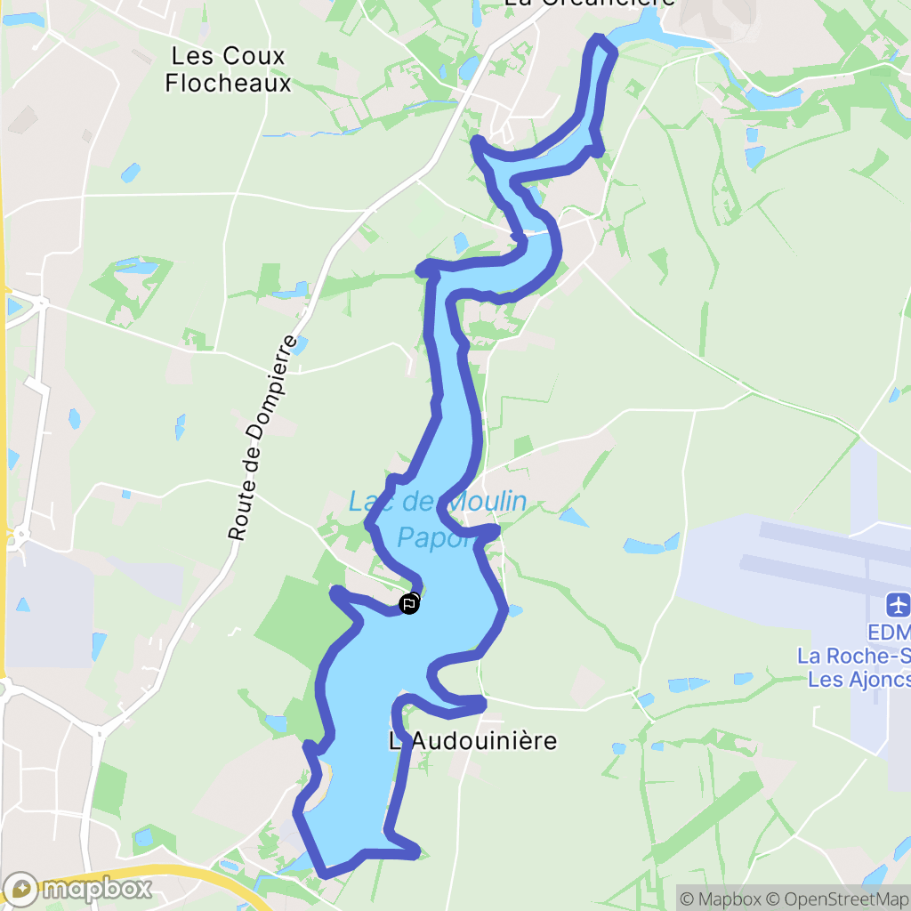 La Roche-sur-Yon : carte du parcours de randonnée - France