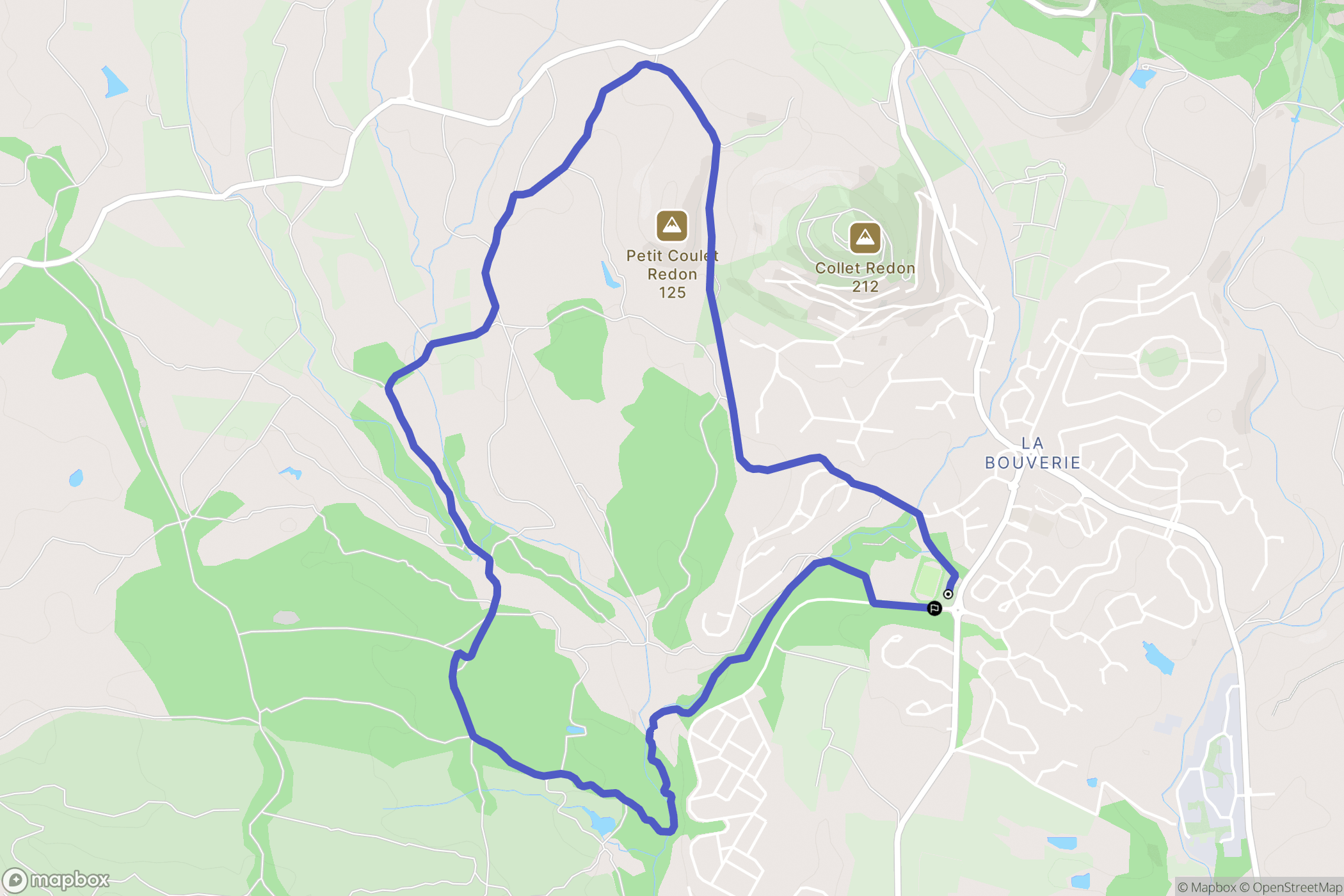 Roquebrune-sur-Argens : carte du parcours de randonnée - France