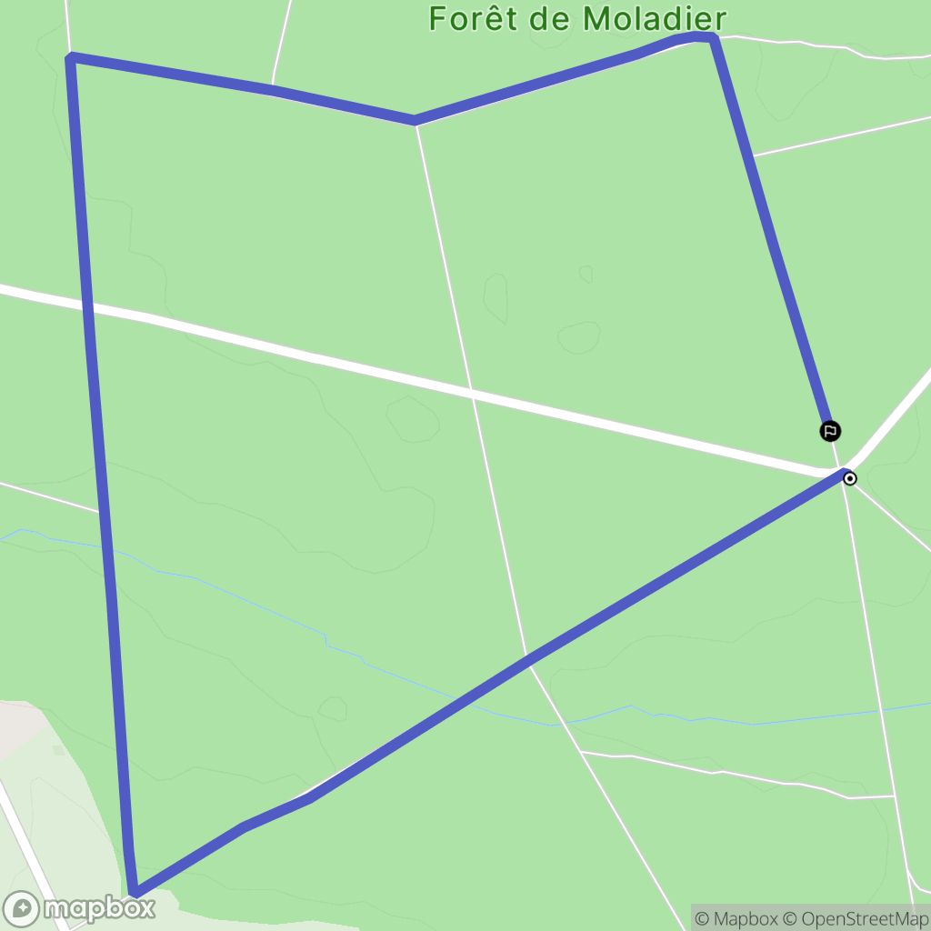 Besson : carte du parcours de randonnée - France