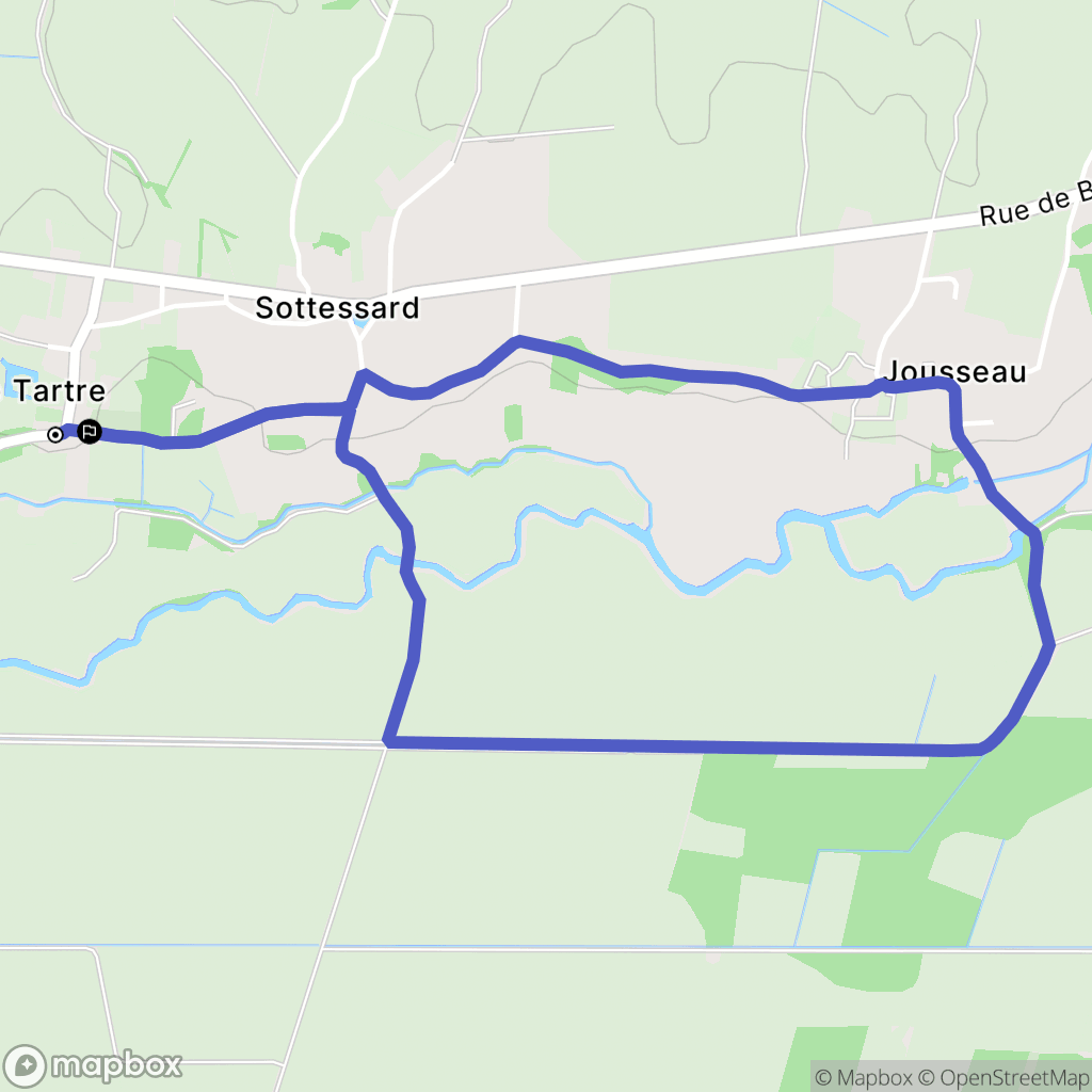 Le Tartre : carte du parcours de randonnée - France