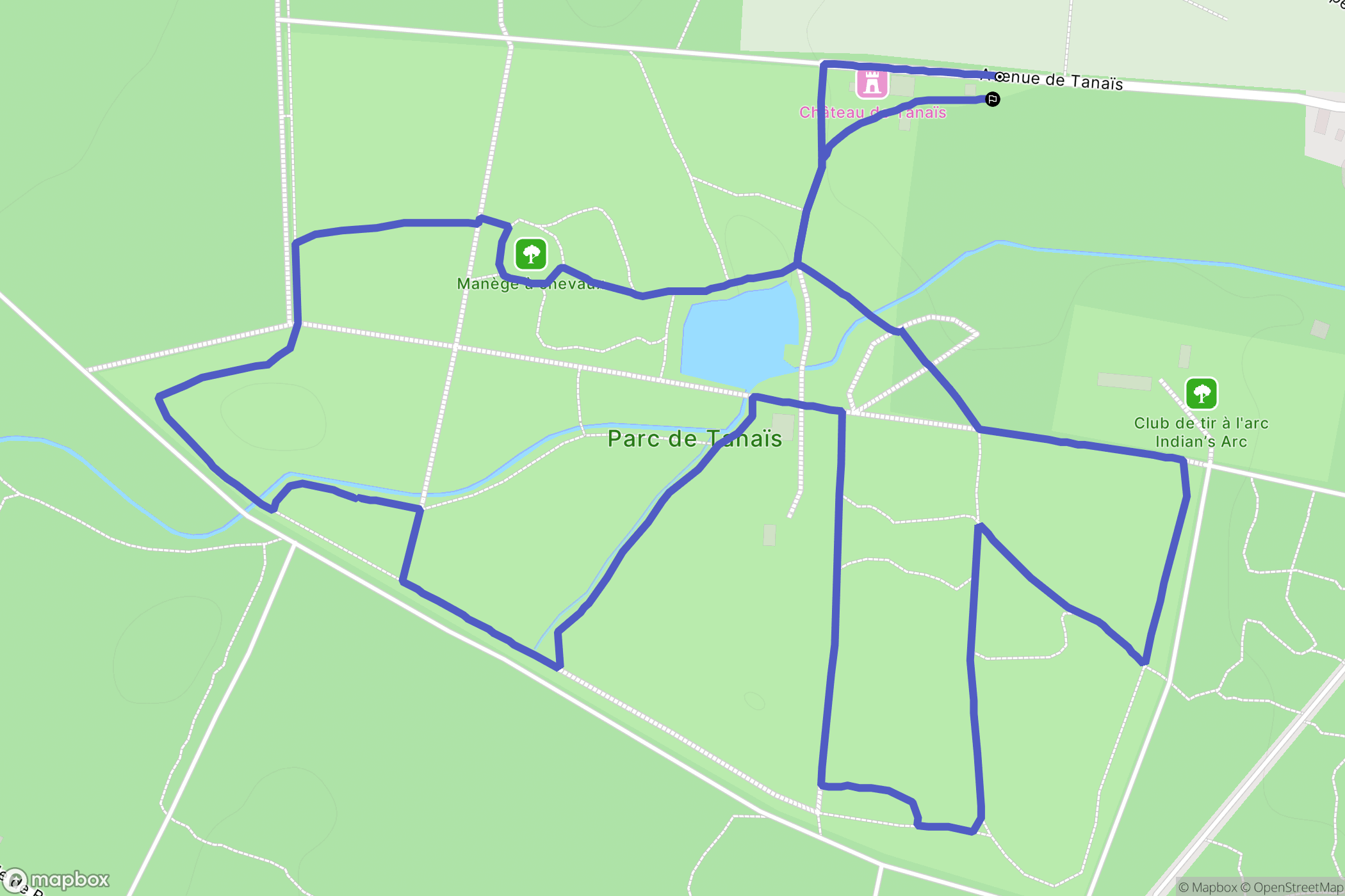 Blanquefort : carte du parcours de randonnée - France
