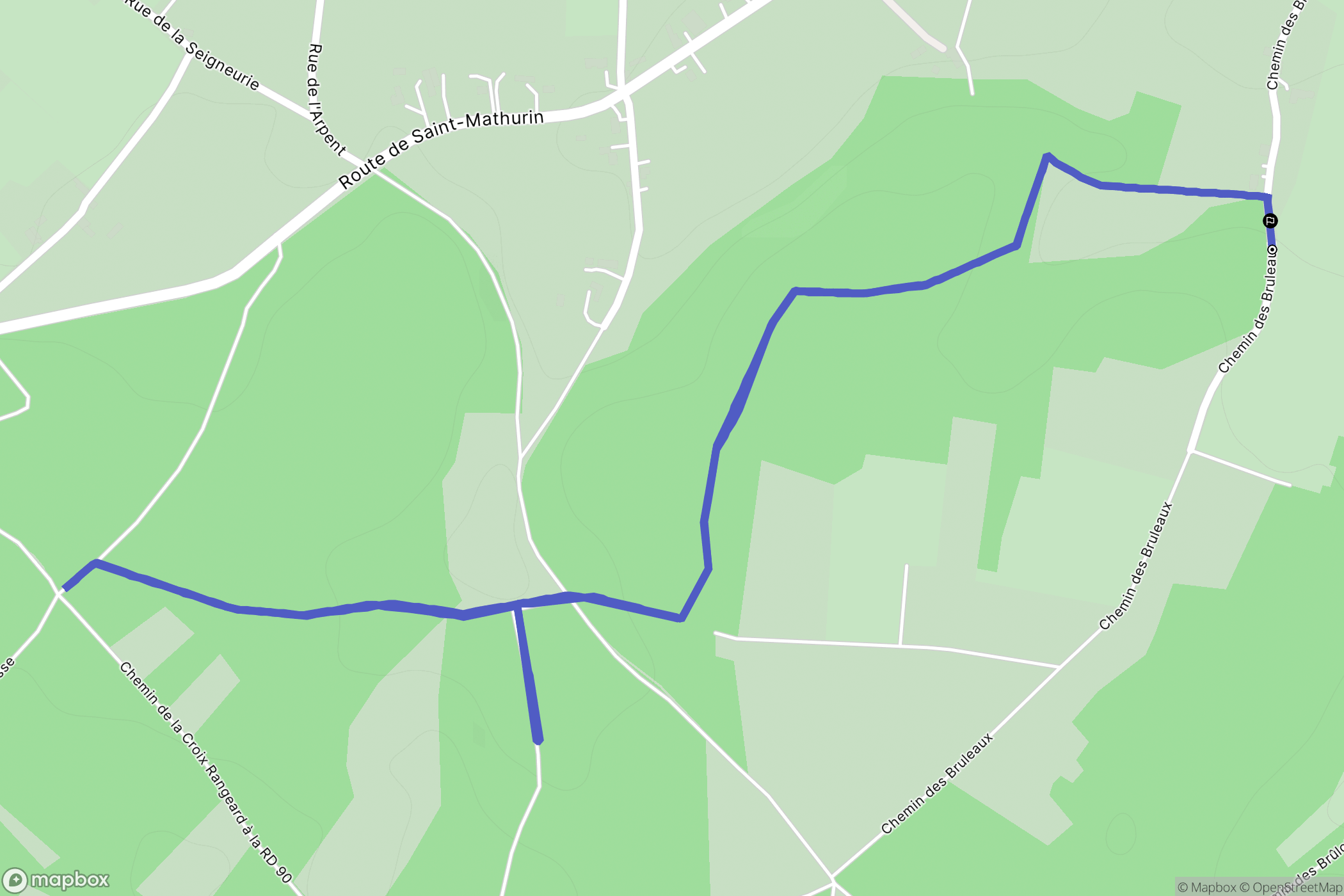 Gennes-Val-de-Loire : carte du parcours de randonnée - France