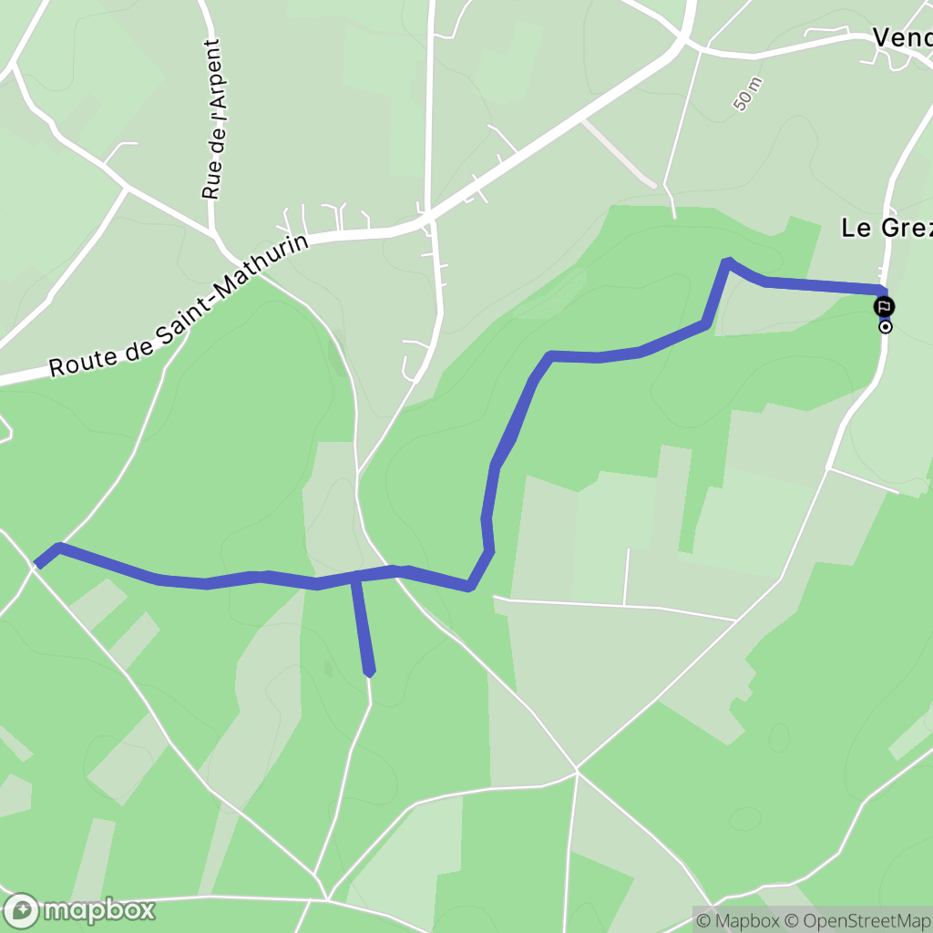 Gennes-Val-de-Loire : carte du parcours de randonnée - France