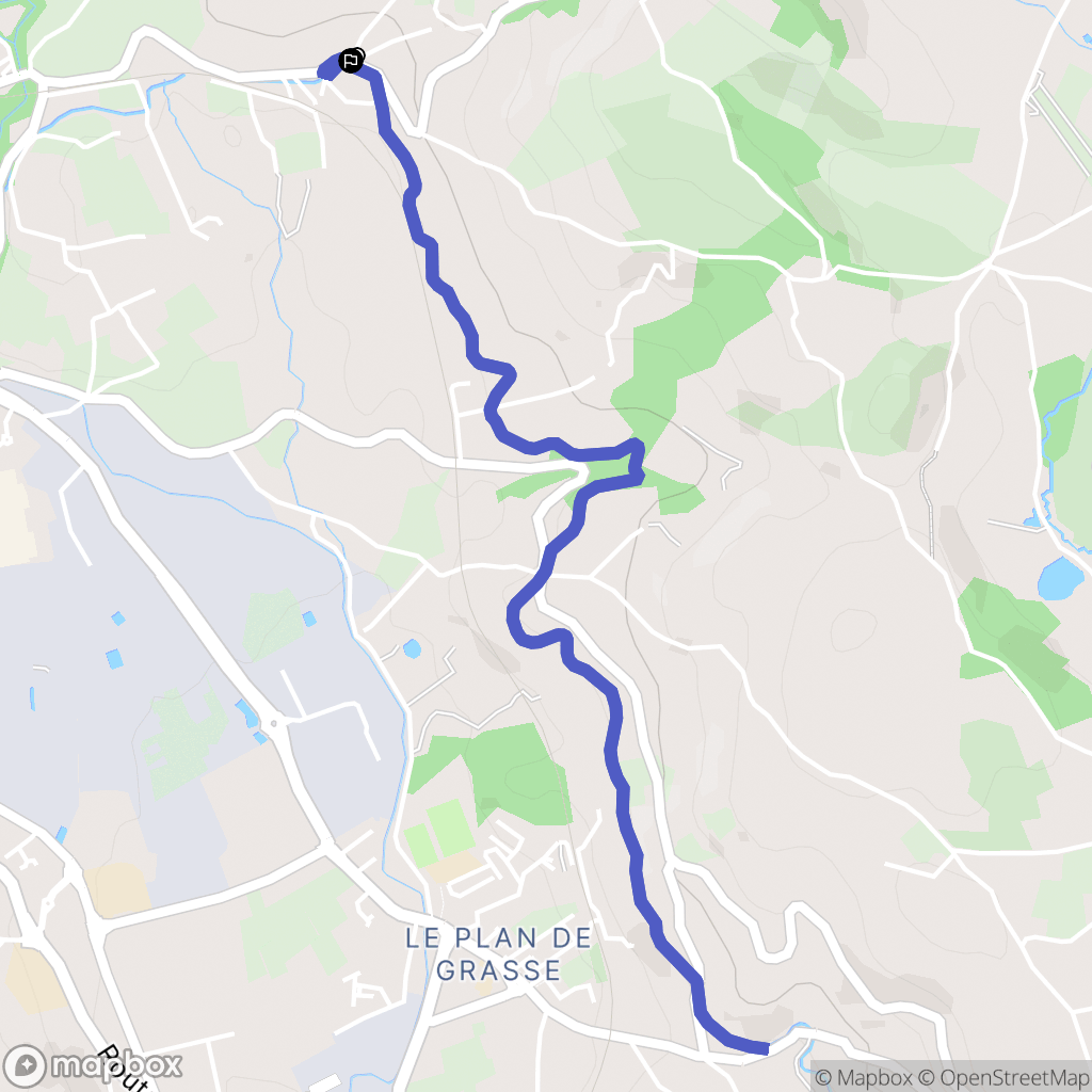 Grasse : carte du parcours de randonnée - France