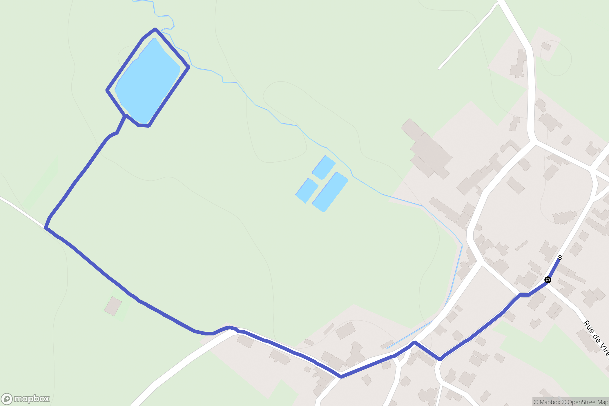 Cugney : carte du parcours de randonnée - France