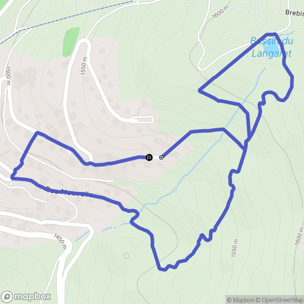 Villard-Reculas : carte du parcours de randonnée - France