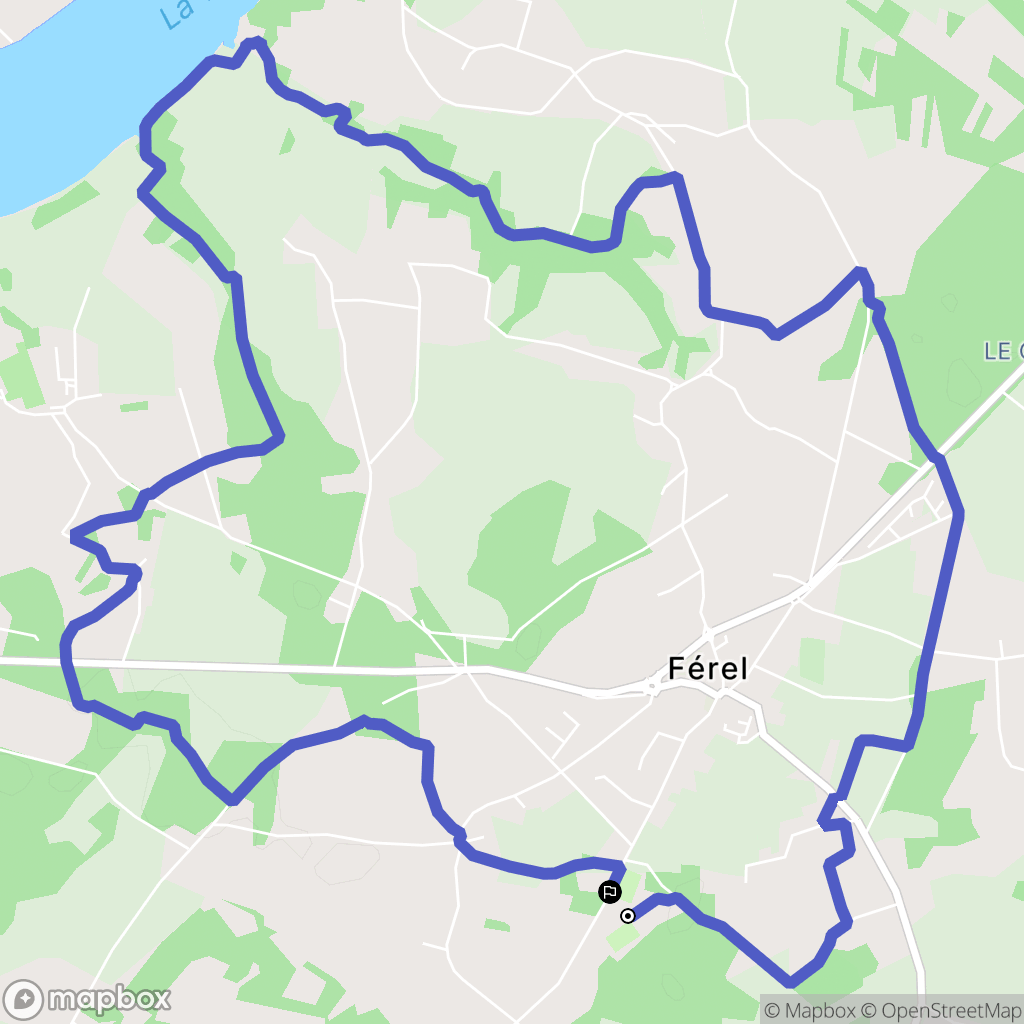 Férel : carte du parcours de randonnée - France