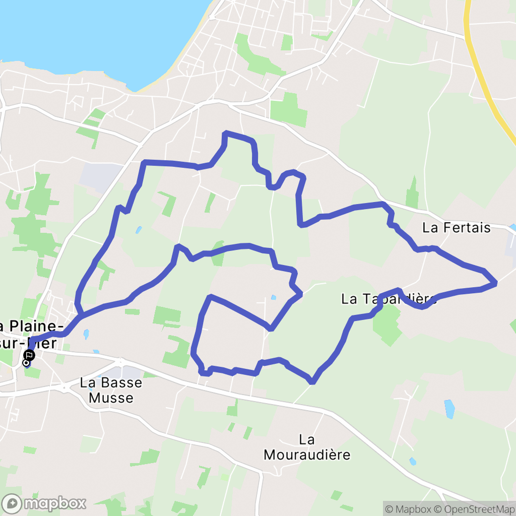 La Plaine-sur-Mer : carte du parcours de randonnée - France
