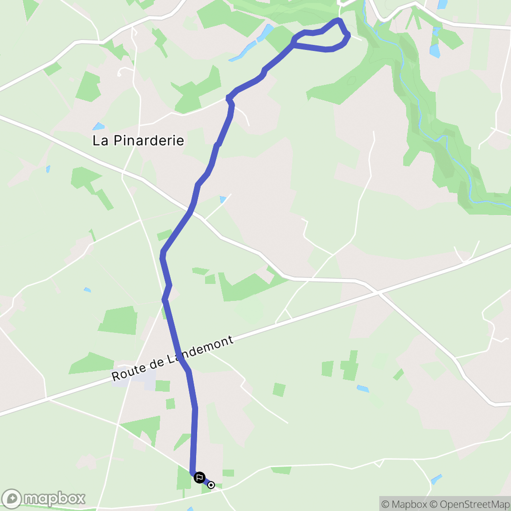 Le Loroux-Bottereau : carte du parcours de randonnée - France