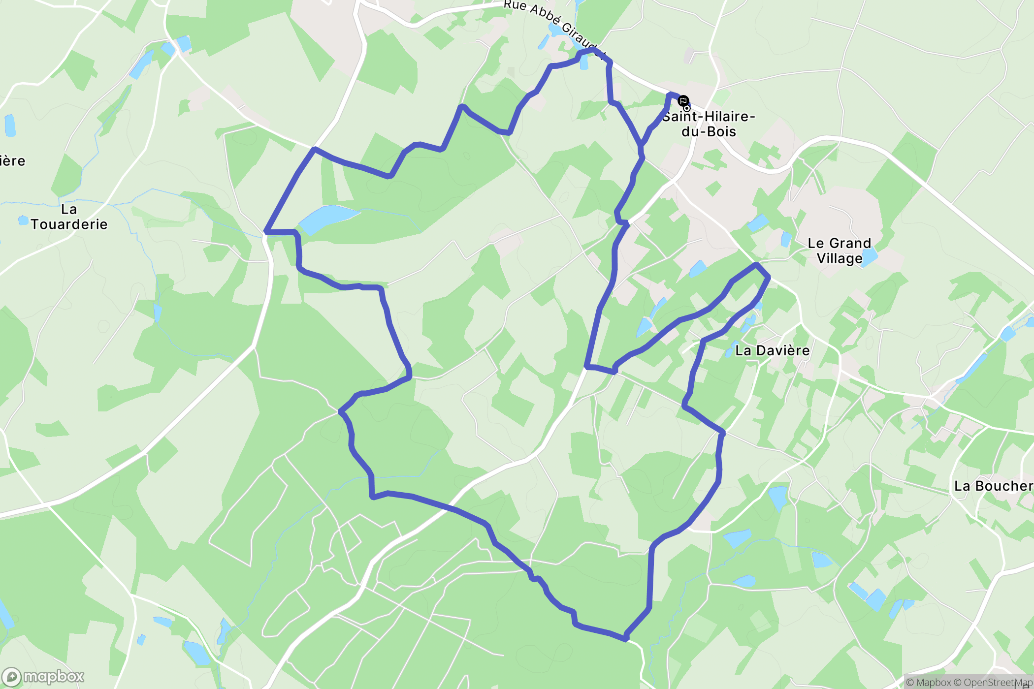 La Caillère-Saint-Hilaire : carte du parcours de randonnée - France