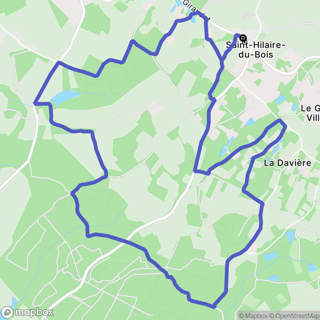 La Caillère-Saint-Hilaire : carte du parcours de randonnée - France