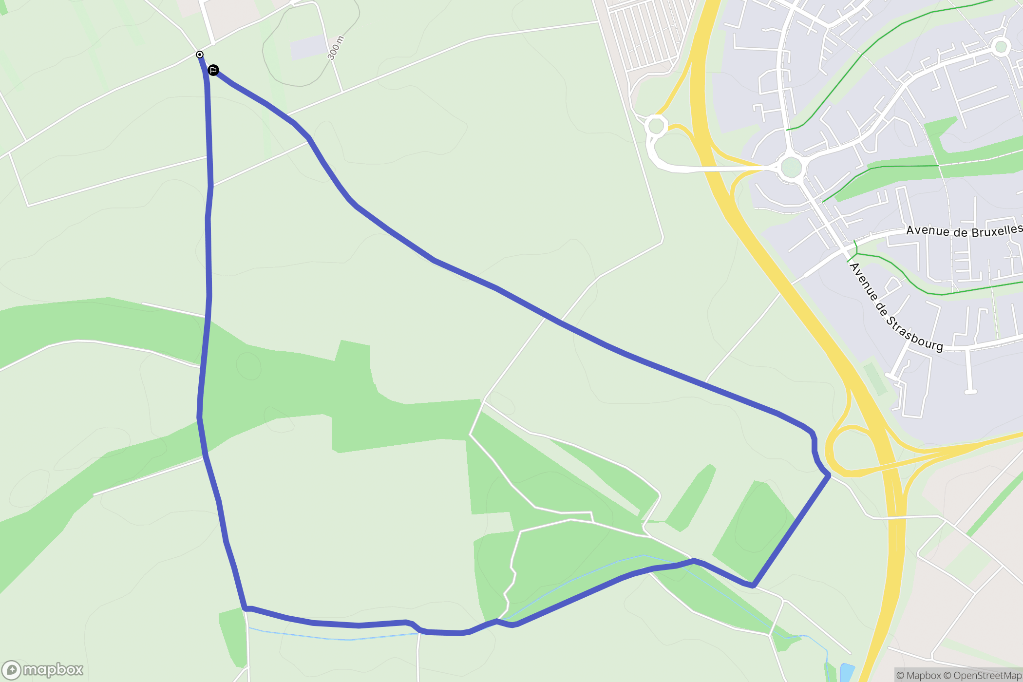 Morschwiller-le-Bas : carte du parcours de randonnée - France