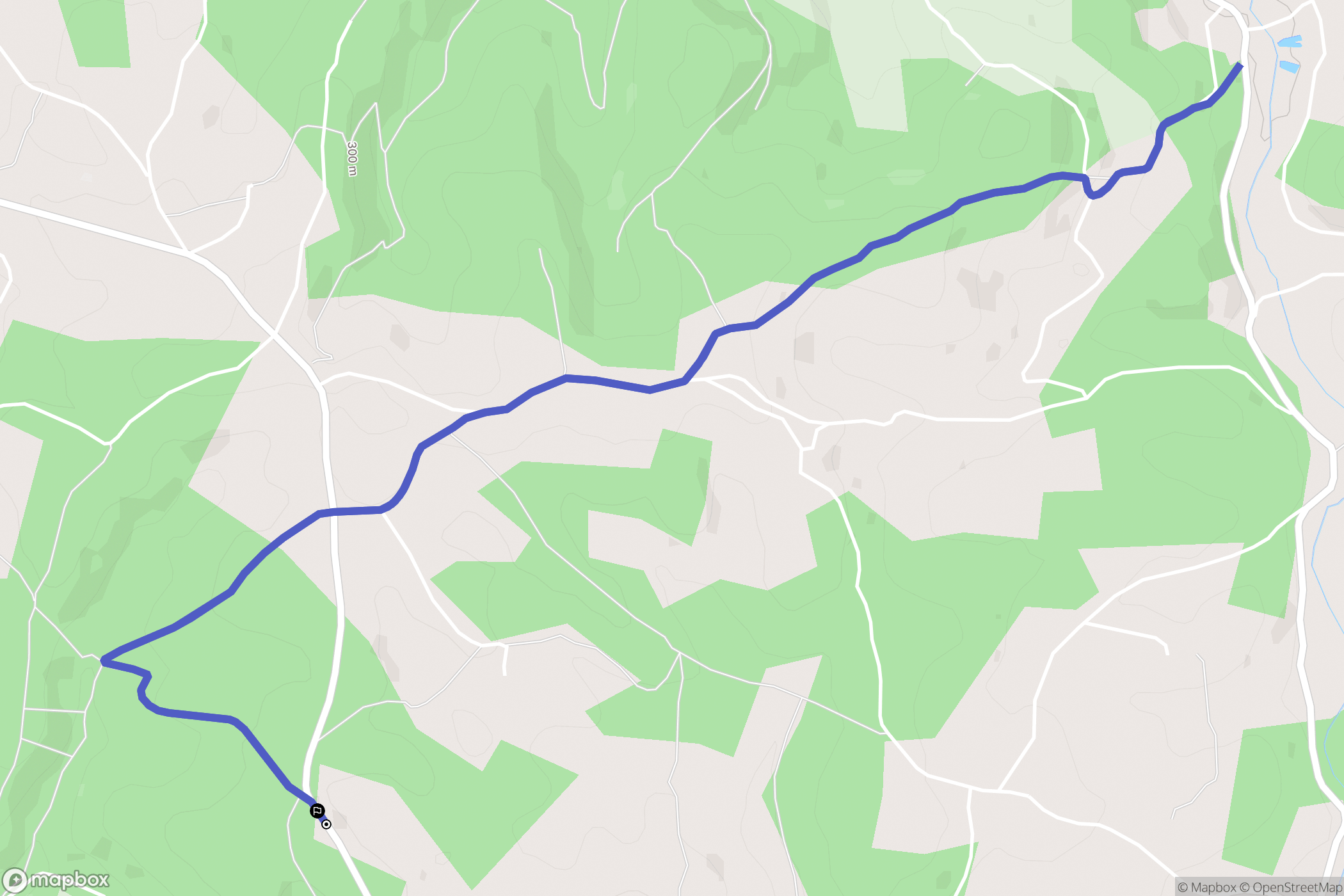 Gindou : carte du parcours de randonnée - France