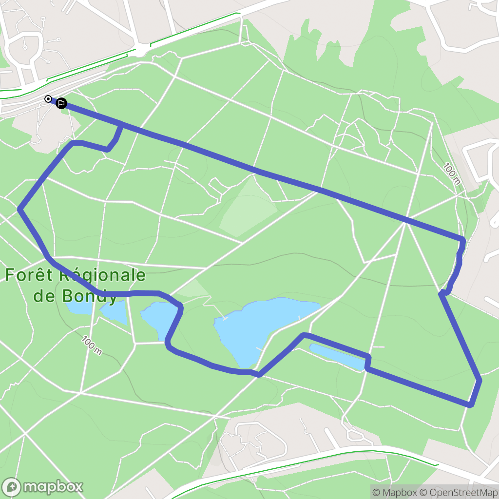 Coubron : carte du parcours de randonnée - France