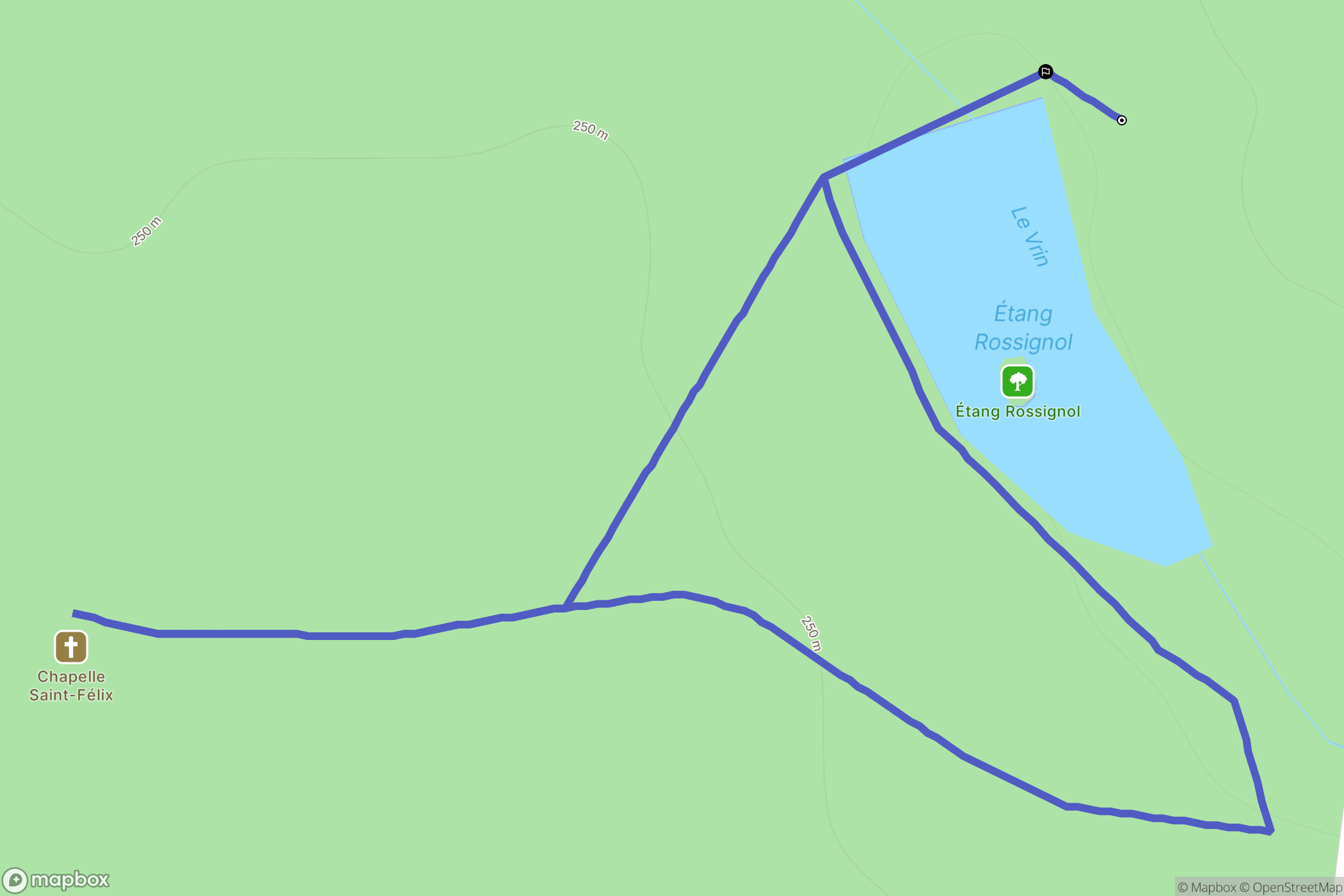 Merry-la-Vallée : carte du parcours de randonnée - France