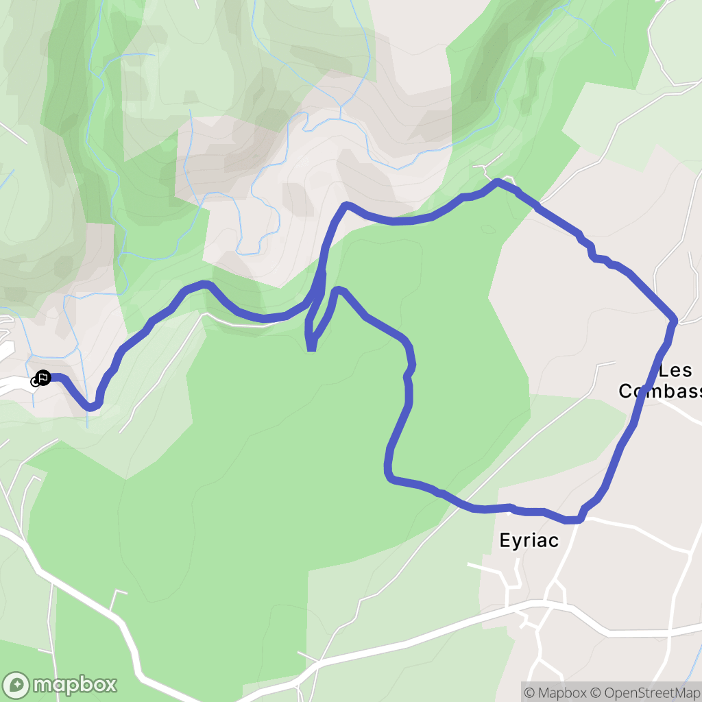 Lussas : carte du parcours de randonnée - France