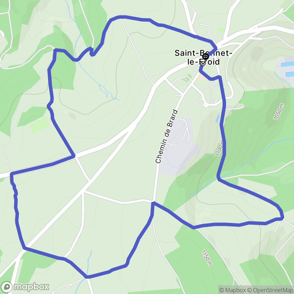 Saint-Bonnet-le-Froid : carte du parcours de randonnée - France