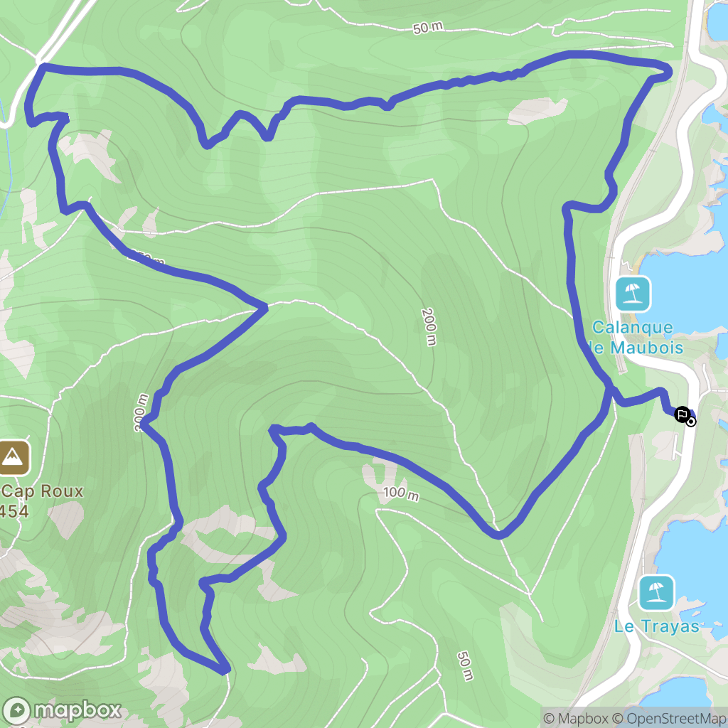 Saint-Raphaël : carte du parcours de randonnée - France