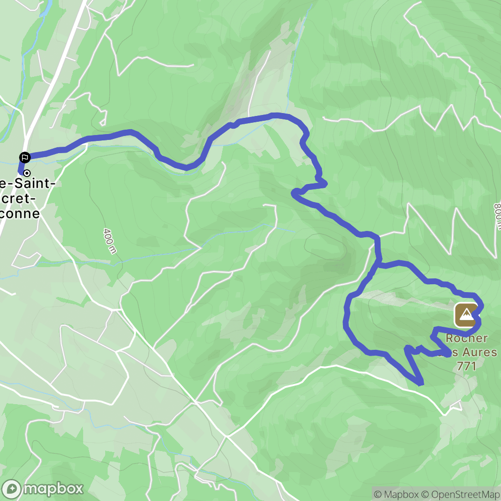 Roche-Saint-Secret-Béconne : carte du parcours de randonnée - France