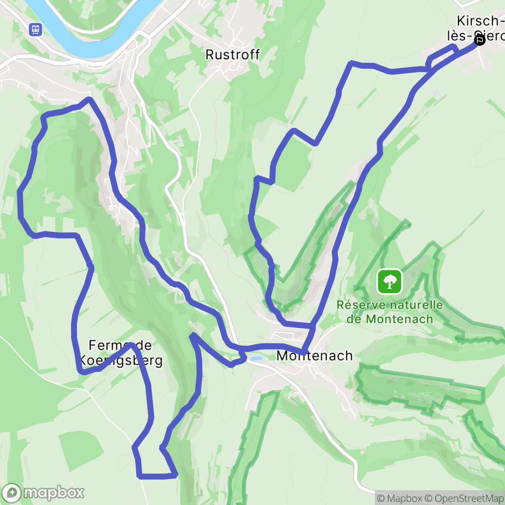 Kirsch-lès-Sierck : carte du parcours de randonnée - France