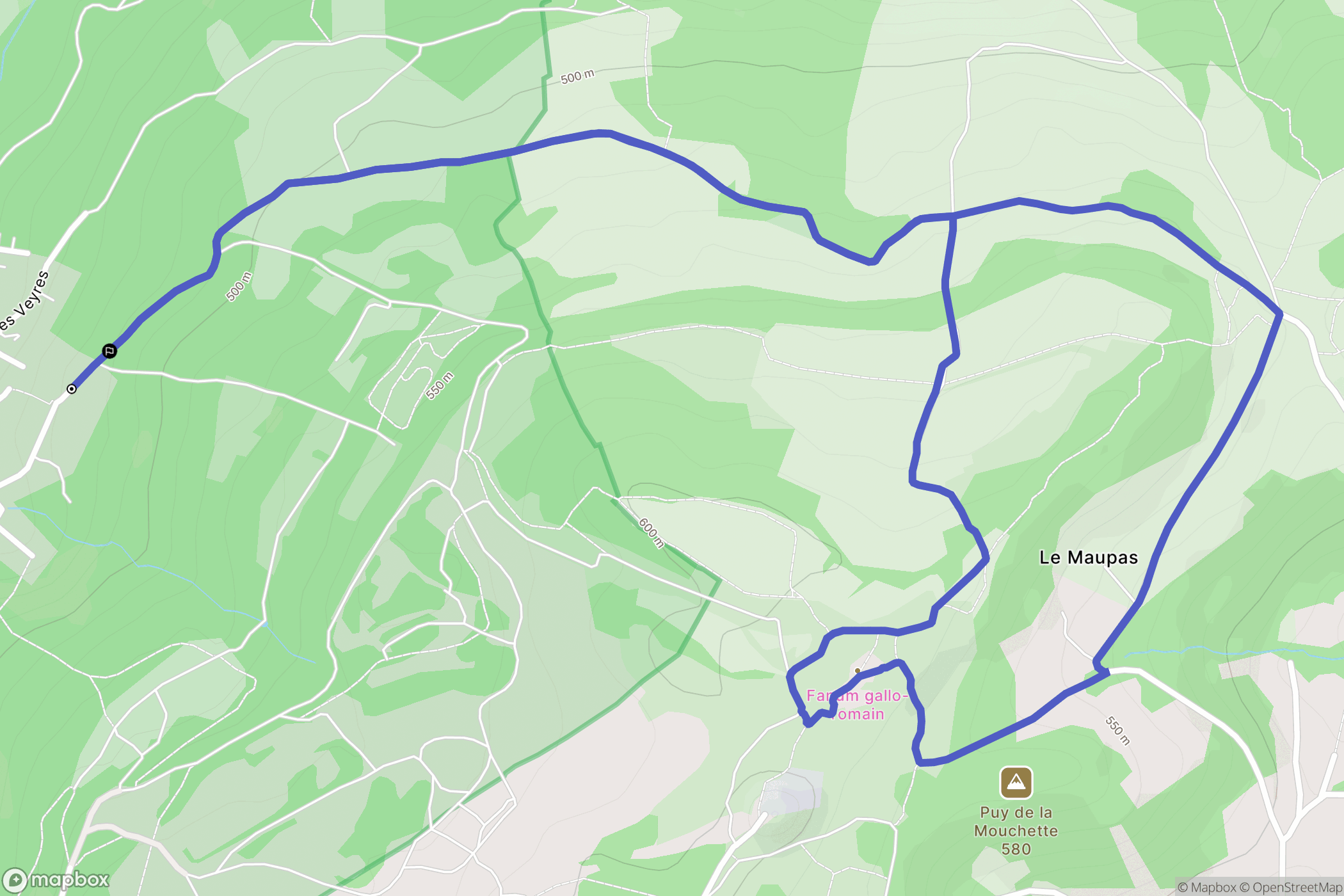 Nohanent : carte du parcours de randonnée - France