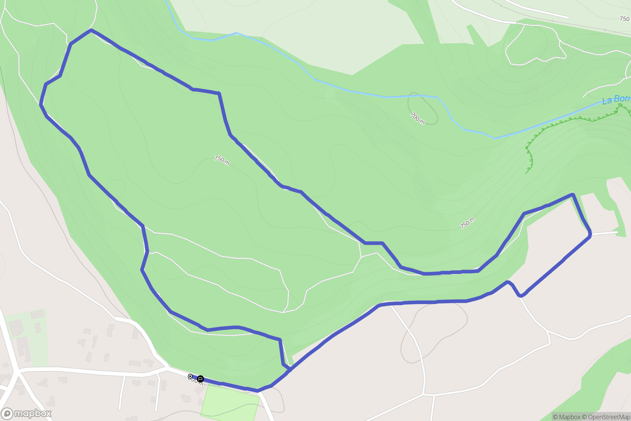 Saint-Vidal : carte du parcours de randonnée - France