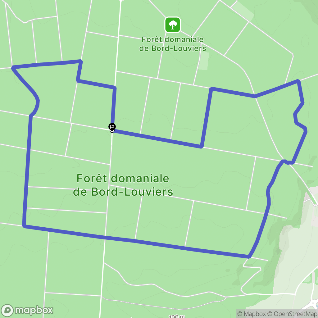 Les Damps : carte du parcours de randonnée - France
