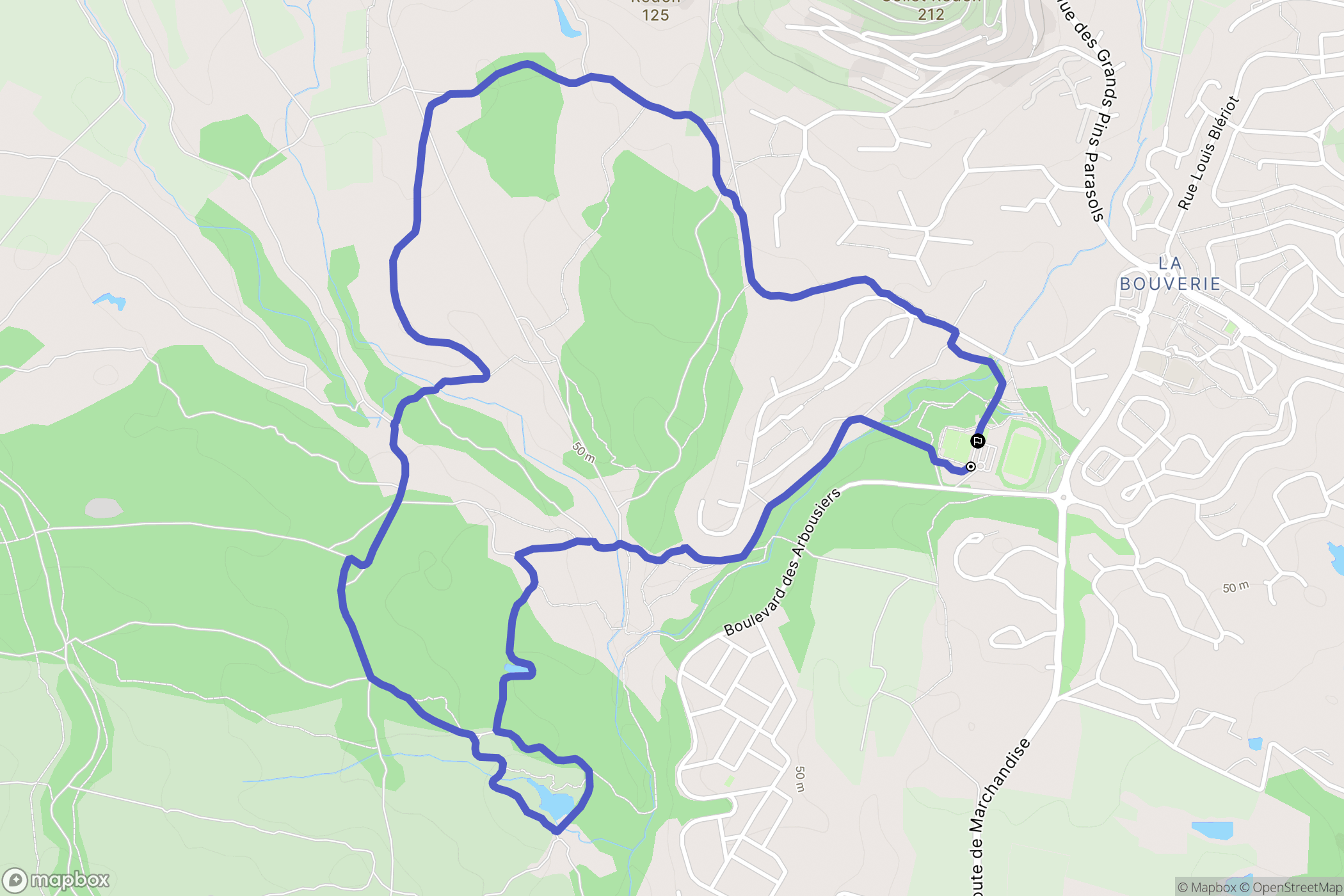 Roquebrune-sur-Argens : carte du parcours de randonnée - France