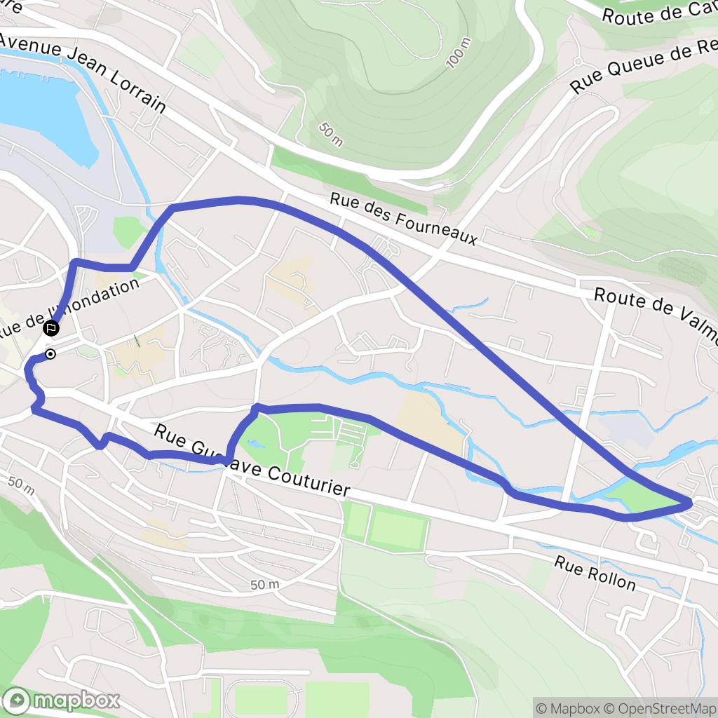 Fécamp : carte du parcours de randonnée - France
