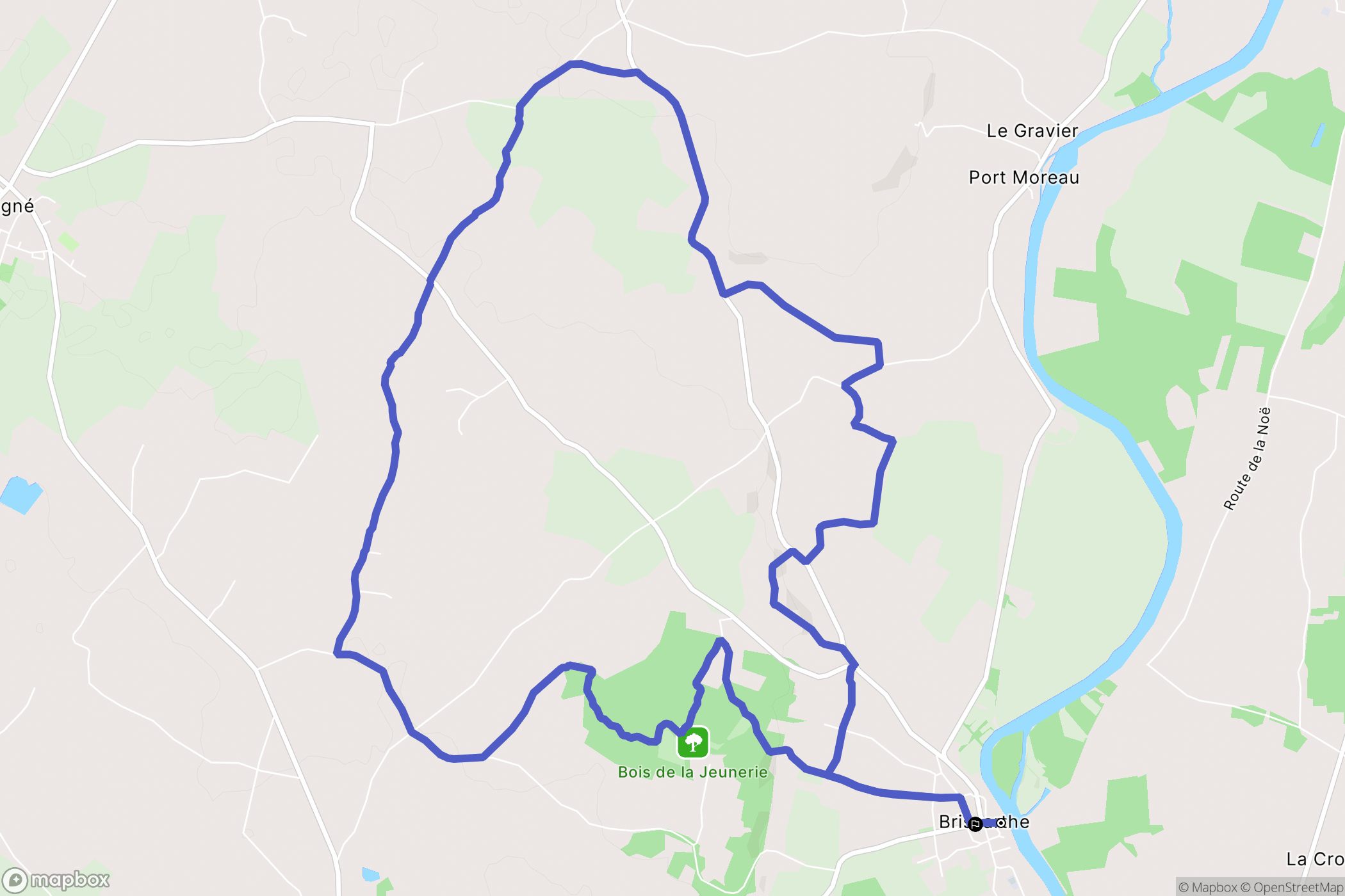 Les Hauts-d'Anjou : carte du parcours de randonnée - France