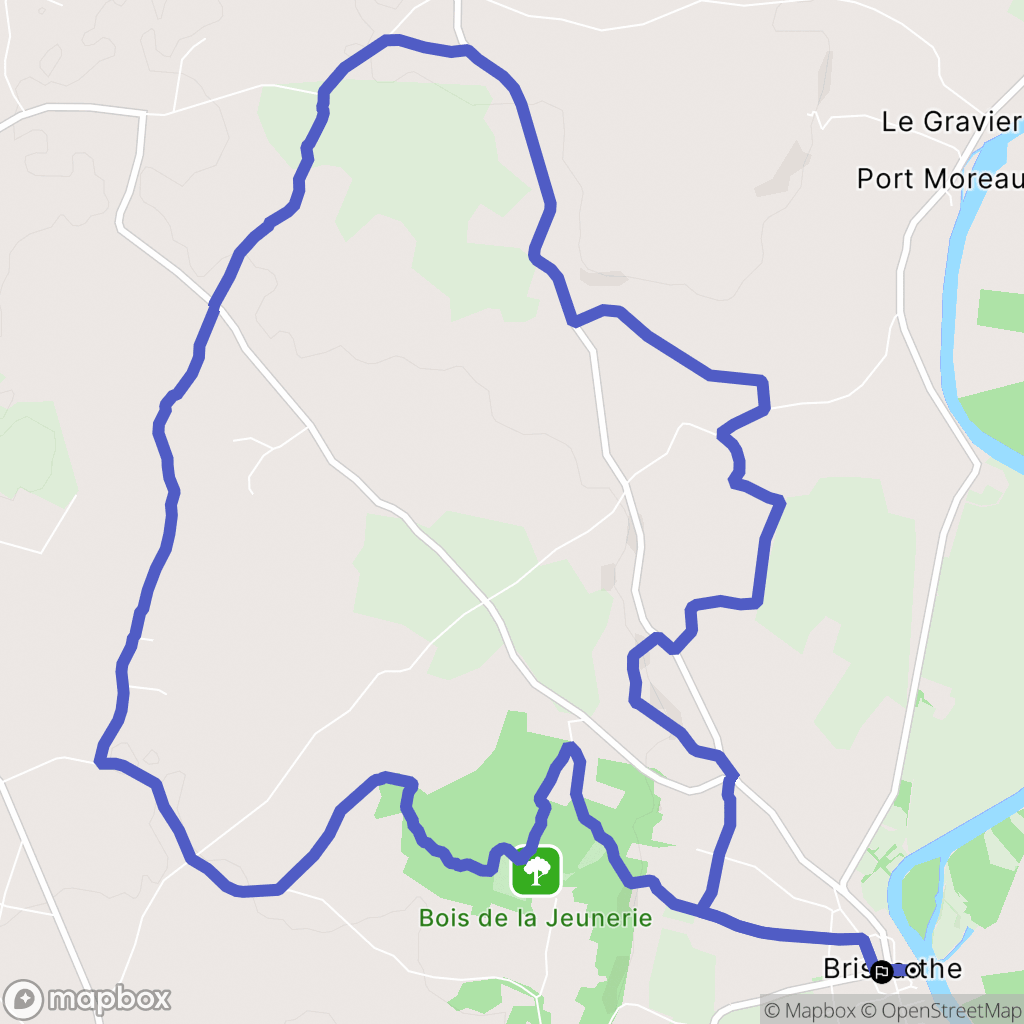 Les Hauts-d'Anjou : carte du parcours de randonnée - France