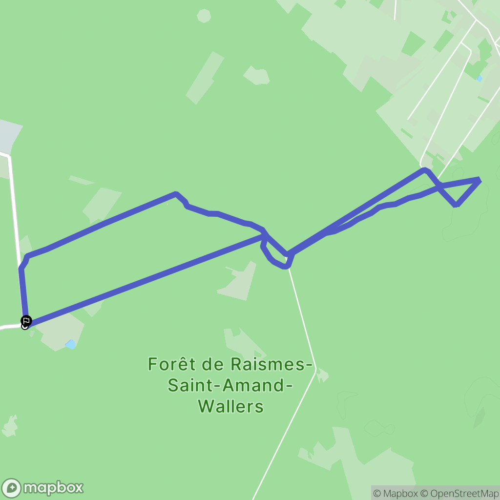 Saint-Amand-les-Eaux : carte du parcours de randonnée - France