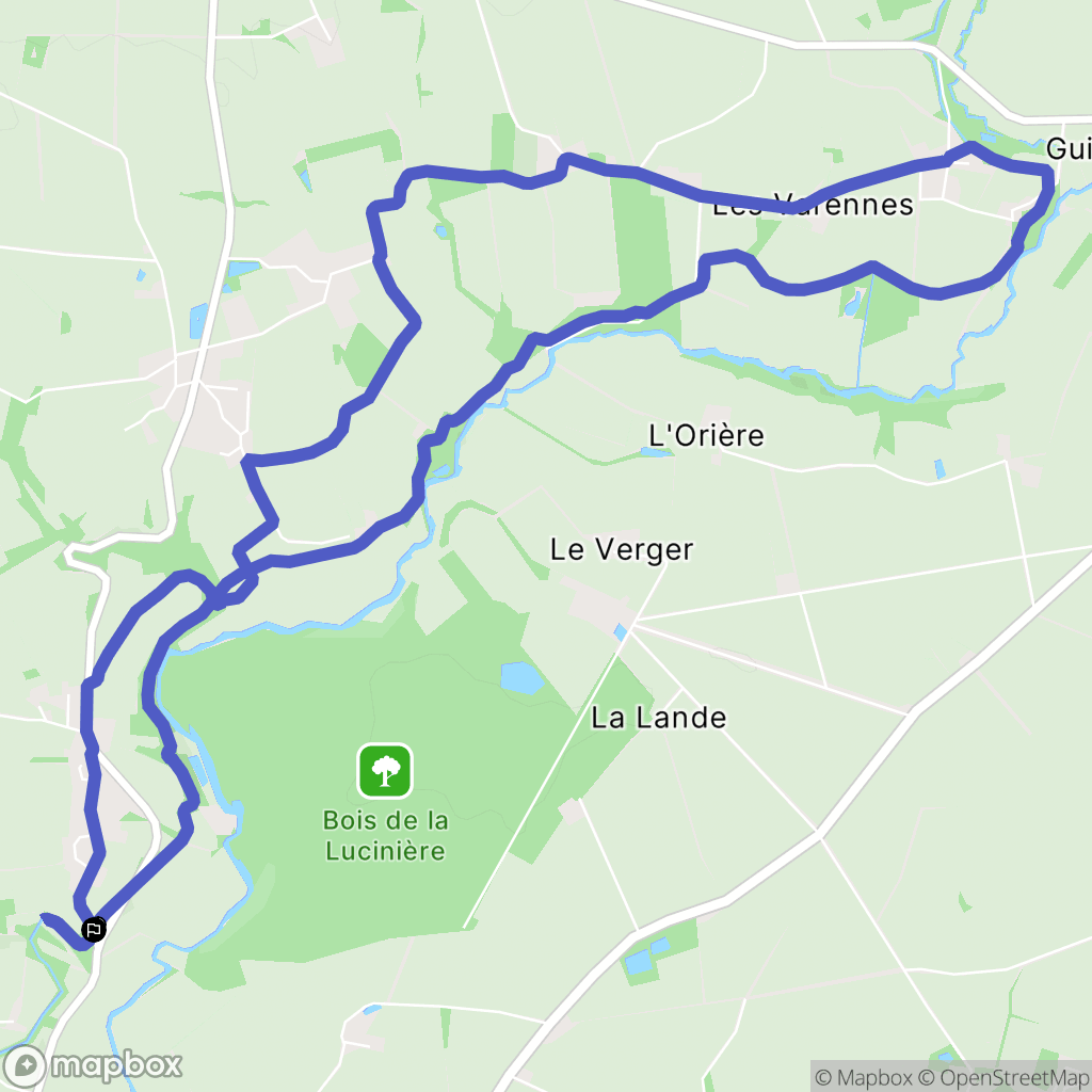 Nort-sur-Erdre : carte du parcours de randonnée - France