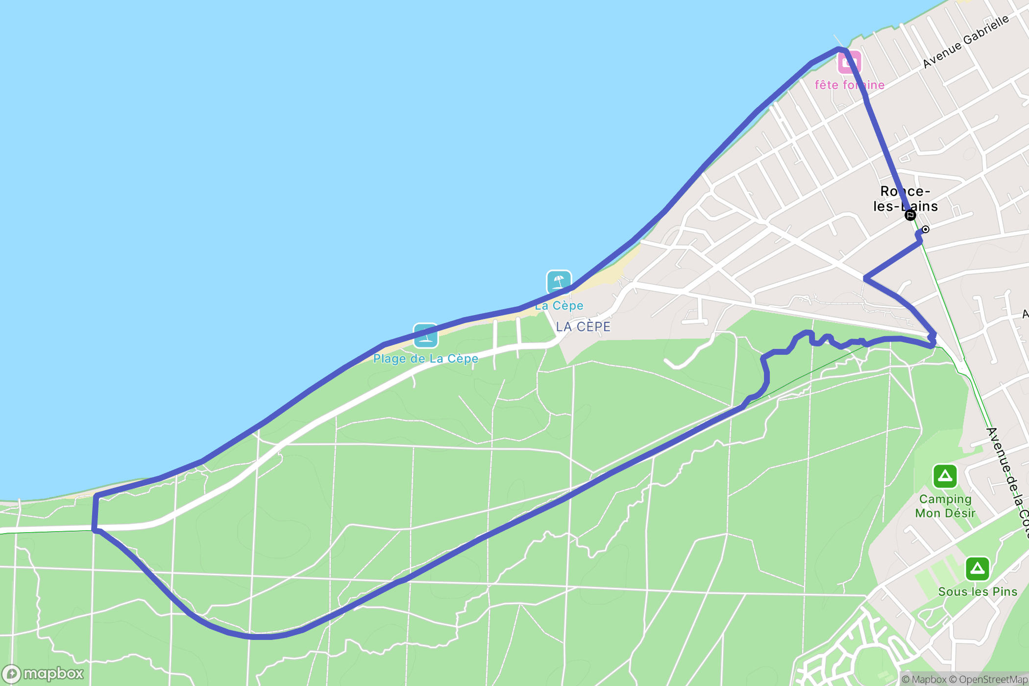 La Tremblade : carte du parcours de randonnée - France