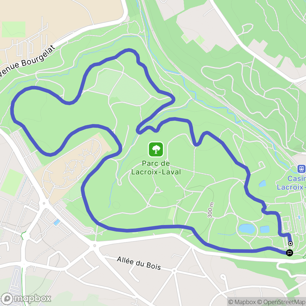 Marcy-l'Étoile : carte du parcours de randonnée - France