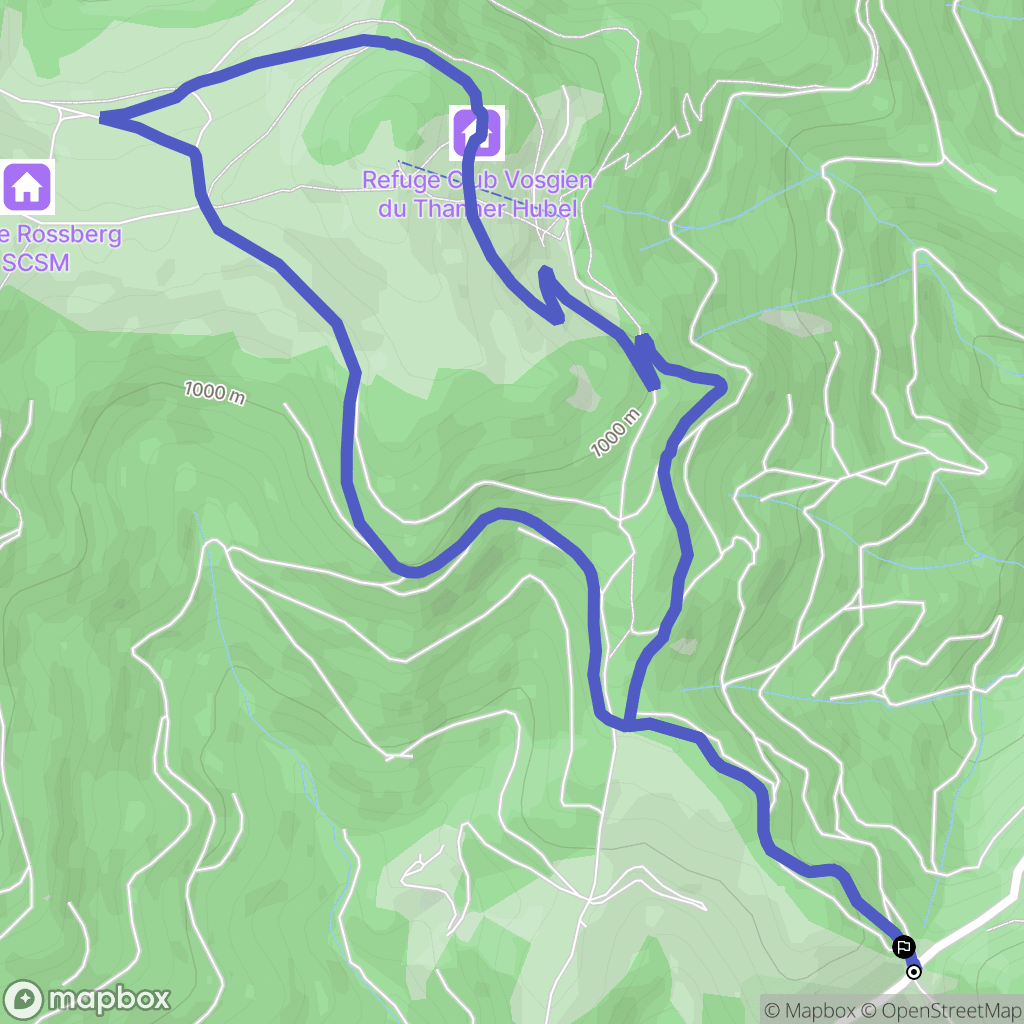Bourbach-le-Haut : carte du parcours de randonnée - France