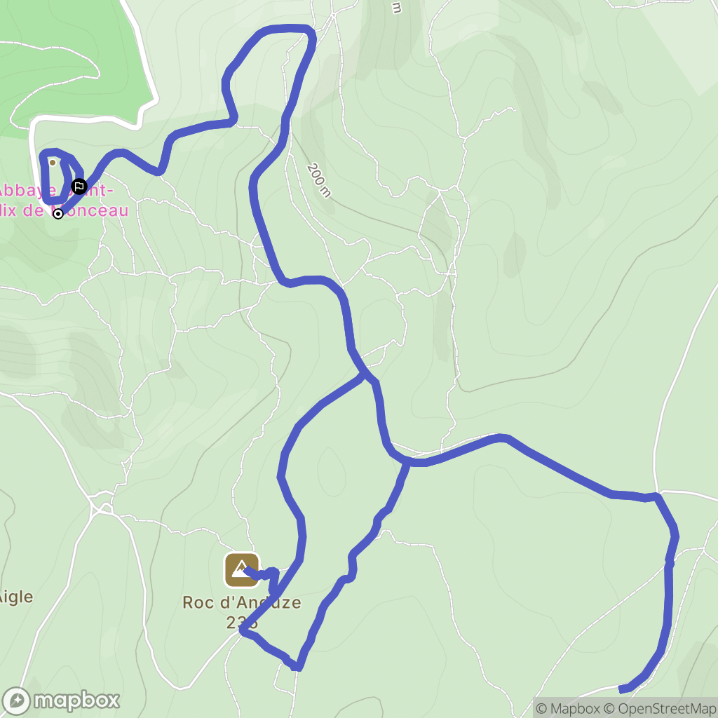 Gigean : carte du parcours de randonnée - France