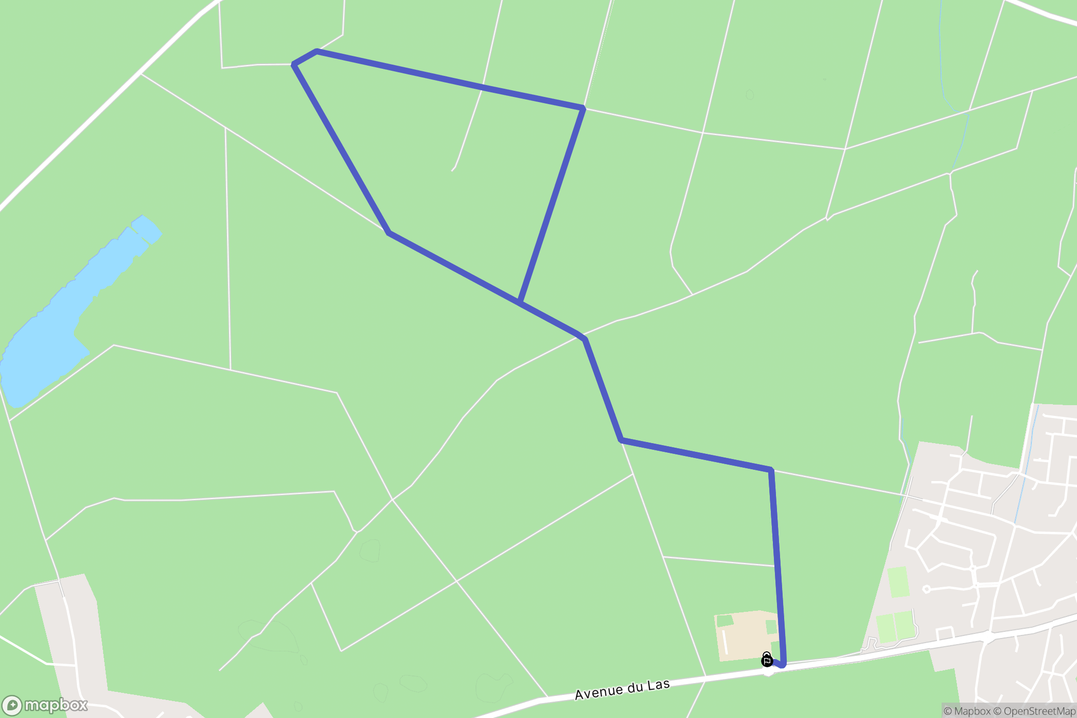 Saint-Jean-d'Illac : carte du parcours de randonnée - France