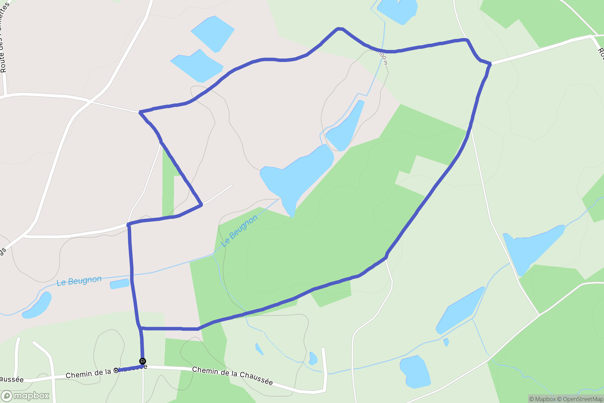 Le Controis-en-Sologne : carte du parcours de randonnée - France