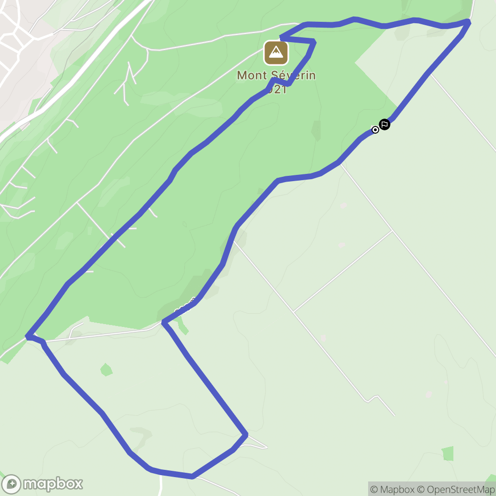 Val-d'Usiers : carte du parcours de randonnée - France