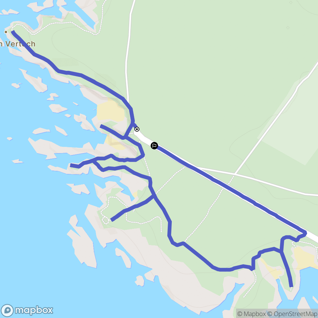 Bangor : carte du parcours de randonnée - France